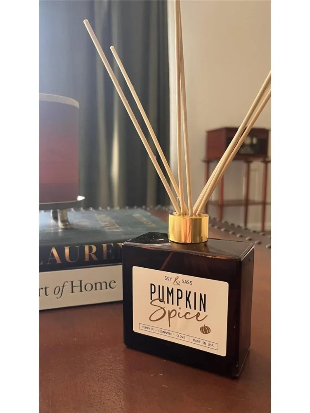 Pumpkin Spice Reed Diffuser, Fall Reed Diffuser Set - Infused w/Essential Oils